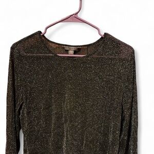 Victoria's Secret Glittering Black Long Sleeve Top